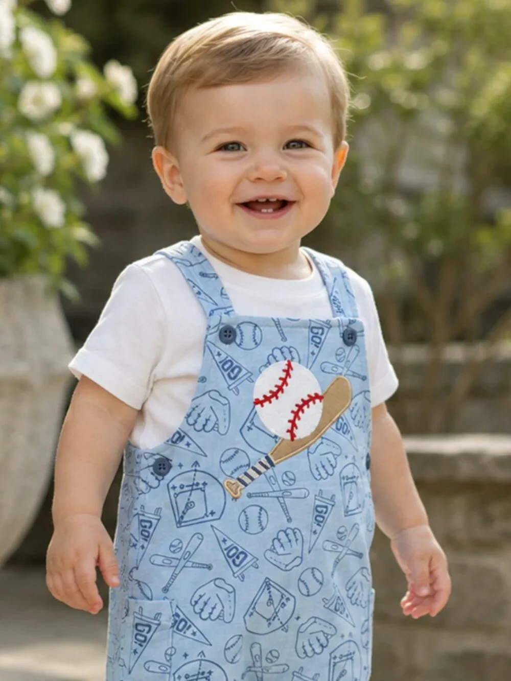 NWT Baby Boy Romper Set Lot 2 Baseball Little Me Baby Essentials 12 Months